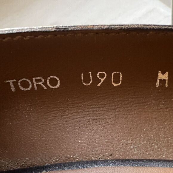 Donald Pliner Toro Brown Leather & Leopard Pony Fur Women’s 9 Heels Pointed Toe - Picture 14 of 16